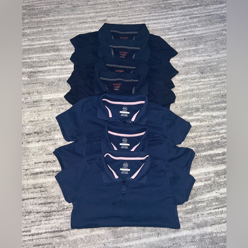 Girls uniform Navy Blue Shirts - Sz Large